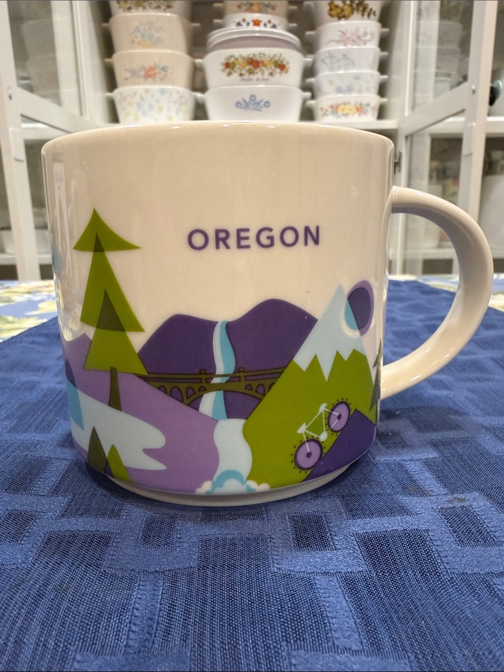 Starbucks Oregon Scenic Mug in Purple, Green & Blue